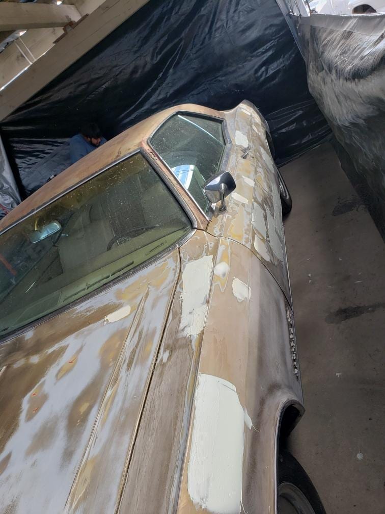 Classic-car body filler and surface restoration