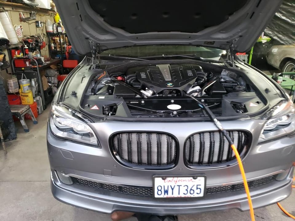 BMW engine-bay inspection