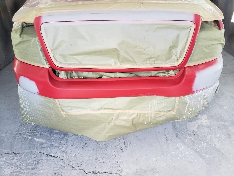 Rear-panel paint preparation